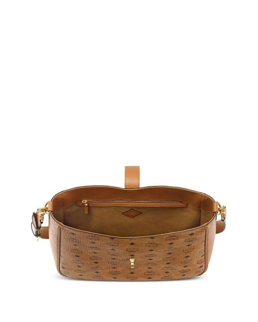 MCM Brown Large Tracy Visetos Tote Bag