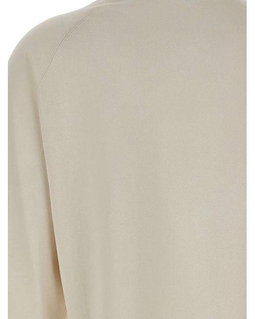 Cardigan Con Bordo A Coste di Elena Miro in White