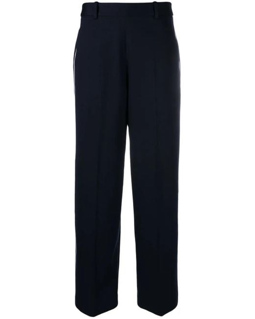 Circolo 1901 Blue Mid-Rise Wide-Leg Trousers