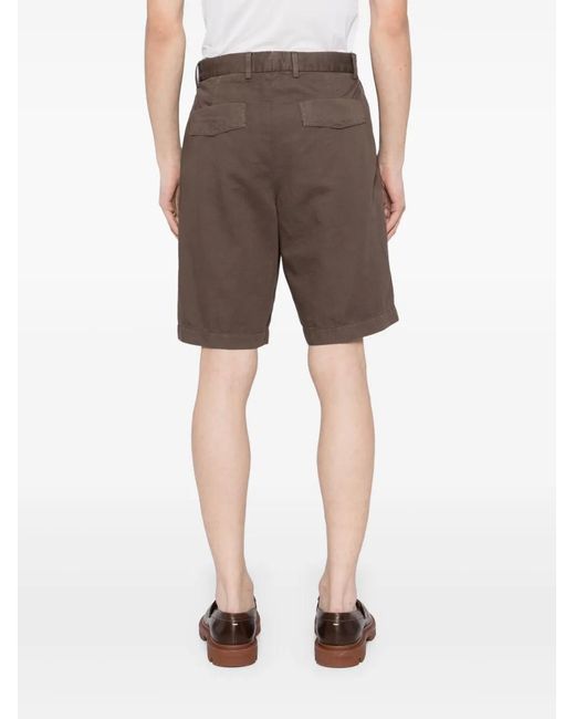 Zegna Brown Summer Chino Shorts for men