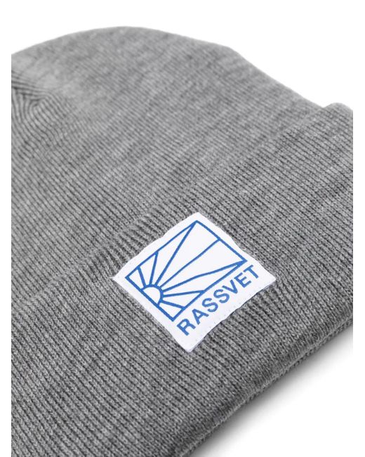 Rassvet (PACCBET) Gray Logo-Patch Beanie for men
