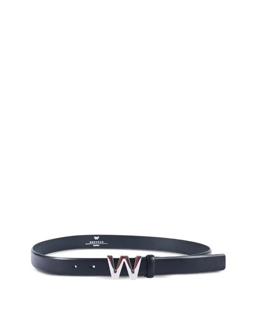 Weekend by Maxmara White Logo-Buckle Leather Belt
