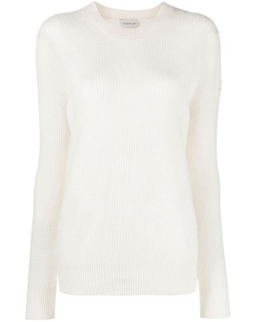 Moncler Wool Logo Patch Crew Neck 