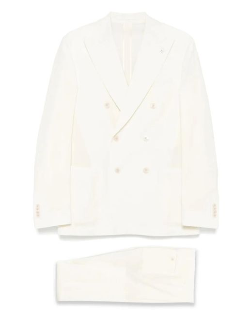 Luigi Bianchi Klassischer Anzug in White für Herren