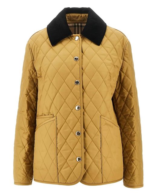 Burberry Gewatteerd Jack in het Yellow