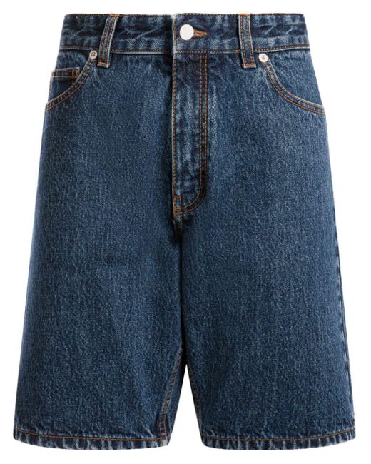 Bally Blue Knee-length Denim Shorts for men
