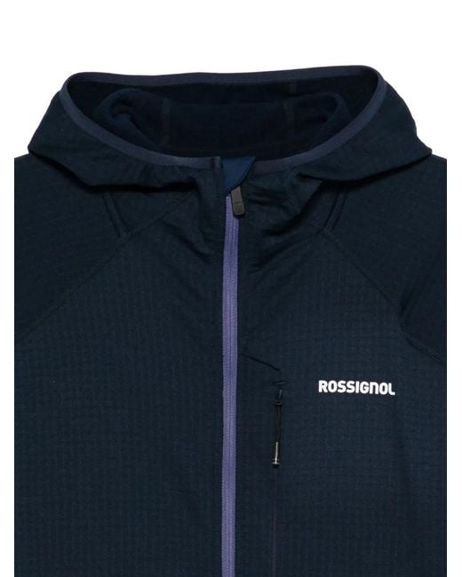 Rossignol Blue Hooded Zip-Up Jacket for men