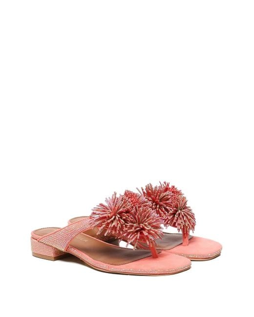 Sandales À Ornements En Cristal Kurt Geiger en coloris Red