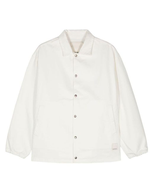 Emporio Armani Cotton twill shirt jacket in White für Herren