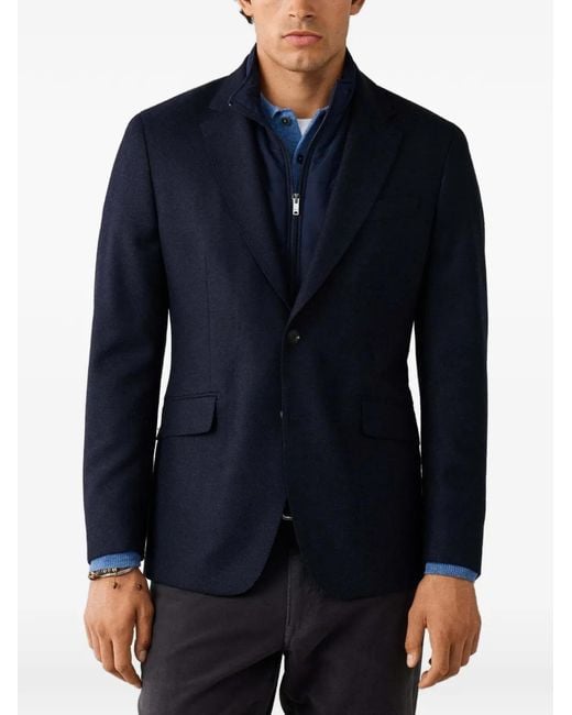 Hackett Blue Single-Breasted Blazer for men