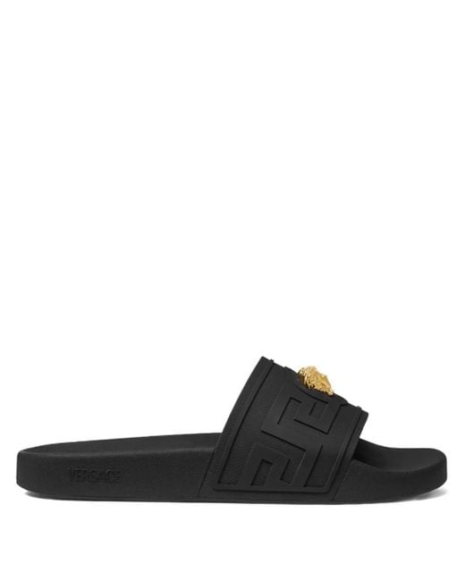 Sandalias La Medusa Versace de hombre de color Black