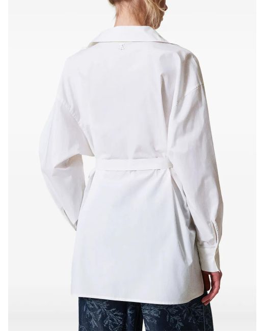 Twinset White Cotton Shirt