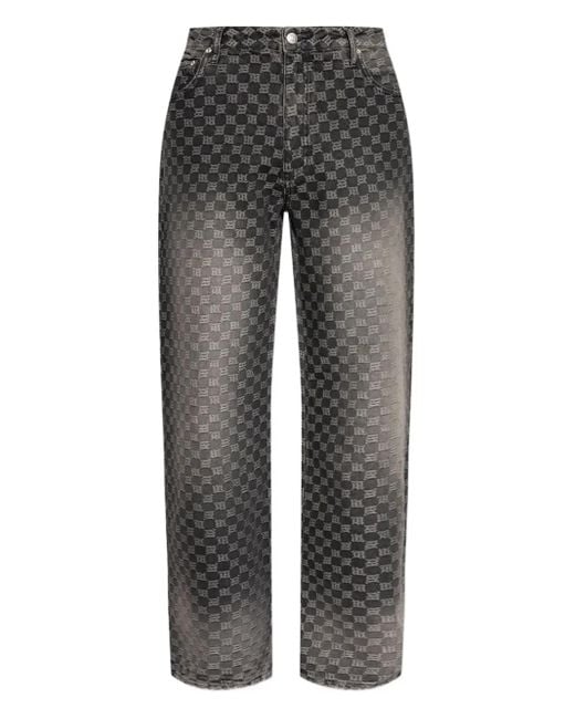 M I S B H V Ausgeblichene Jeans mit Monogramm in Gray für Herren