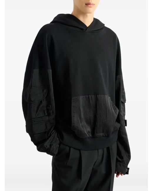Balmain Black Vintage Utility Hoodie for men