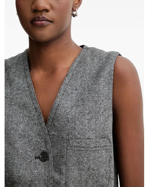 Marc O' Polo Gray Button Belted Waistcoat