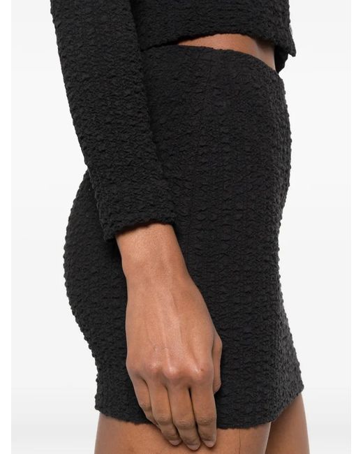 Nanushka Black Lyle Fitted Mini Skirt