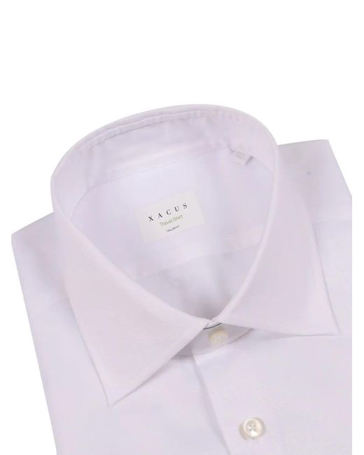 Xacus Purple Button-Cuff Cotton Shirt for men