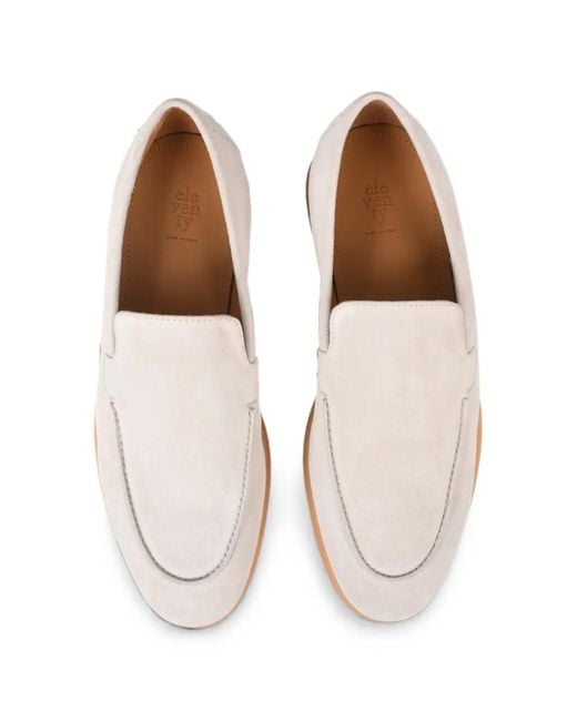 Eleventy Natural Suede Slip-On Loafers for men