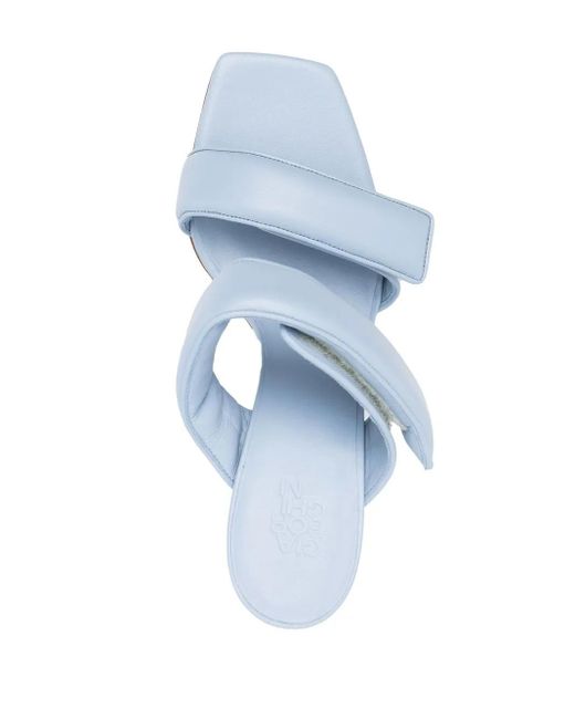 Gia Borghini Blue Perni 03 New Leather Mules