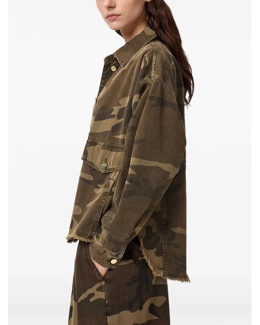 AllSaints Brown Veste Oversize Hettie À Imprimé Camouflage