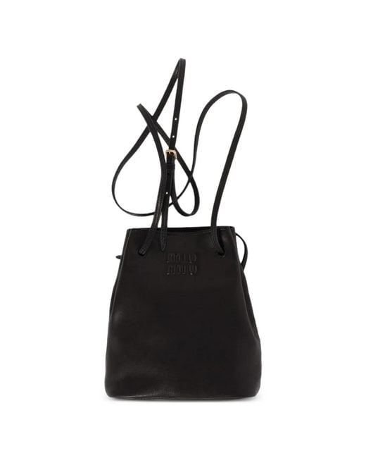 Miu Miu Black Nappa-Leather Mini Bag