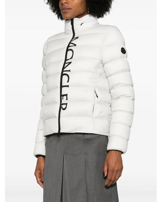 Moncler White Cerces Puffer Jacket