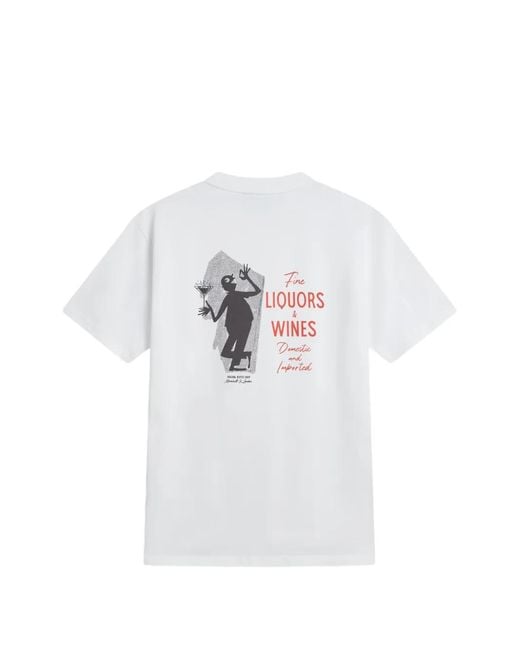 Percival White Printed Mixologist T-Shirt for men