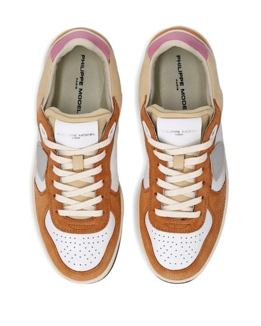 Philippe Model Pink Panelled Pgal Low Trainers