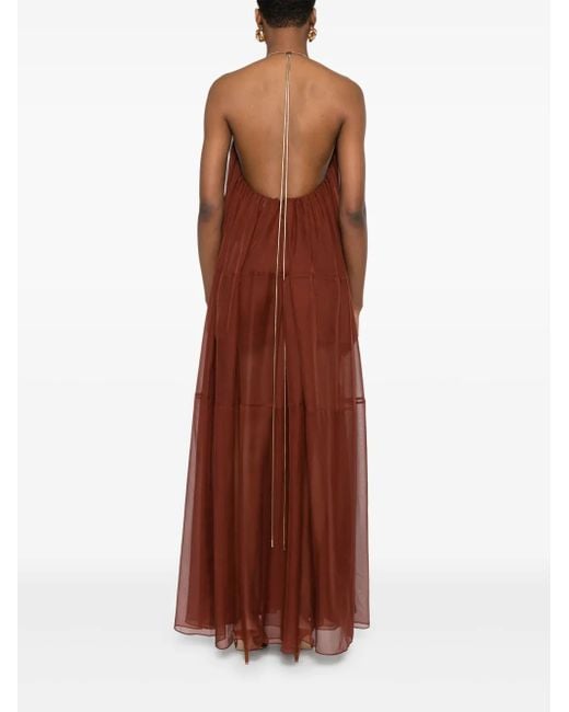 Abito Lungo di retroféte in Red