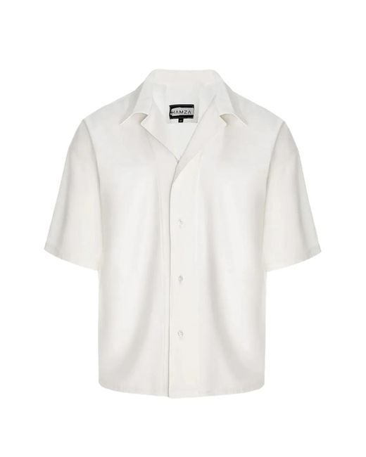 Hamza White Short-Sleeve Shirt for men
