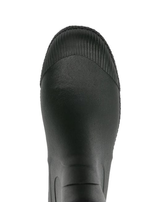 Rier Black Drawstring City Rain Leather Boots for men