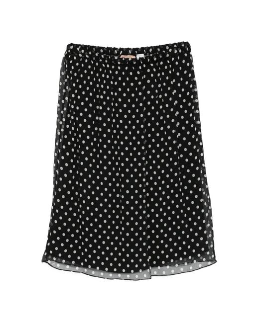 N°21 Black Elasticated-Waistband Mini Skirt