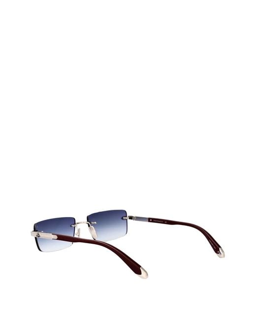 Maybach Blue The Symphony Rectangle Sunglasses for men