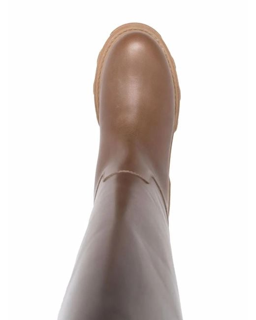 P.A.R.O.S.H. Brown Ridged Leather Boots