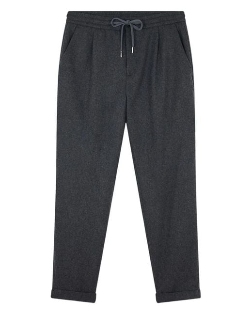 Paul & Shark Blue Pleated Drawstring Trousers for men