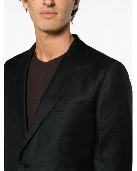 Theory Black Single-Breasted Wool Blazer for men