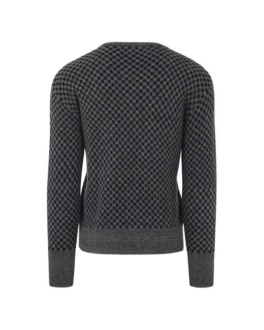Vivienne Westwood Black Checkmate Jumper for men