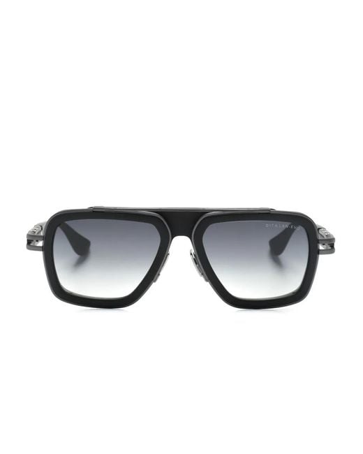Dita Eyewear Black Lxn-Evo Pilot-Frame Sunglasses