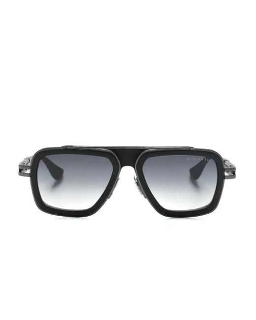 Dita Eyewear Black Lxn-Evo Pilot-Frame Sunglasses