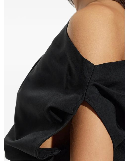 Rohe Gedrapeerde Top in het Black