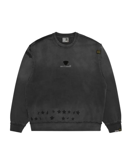 Aape By A Bathing Ape Black Crew-Neck Sweatshirt for men