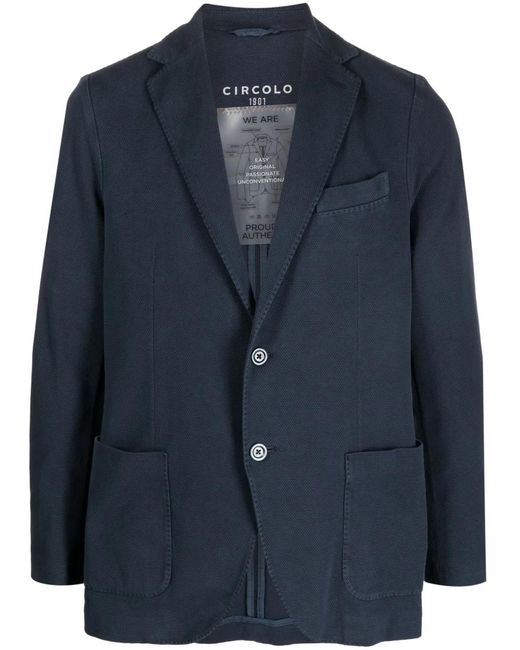 Circolo 1901 Blue Single-Breasted Blazer for men