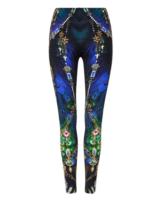 Camilla Blue Dominican Decadence Jewel Print Leggings