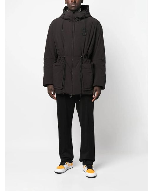 Off-White c/o Virgil Abloh Black Logo-Patch Padded Jacket for men