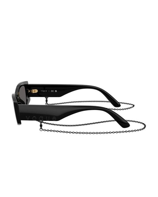 Vogue Eyewear Black Chain-Detail Sunglasses