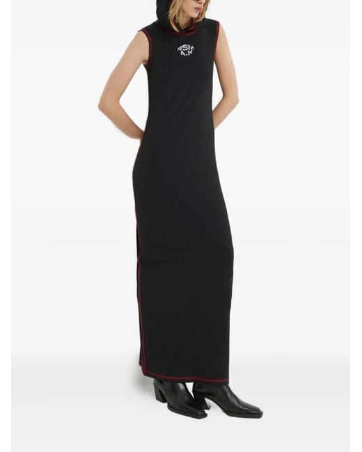 Résumé Black Hooded Trim Dress