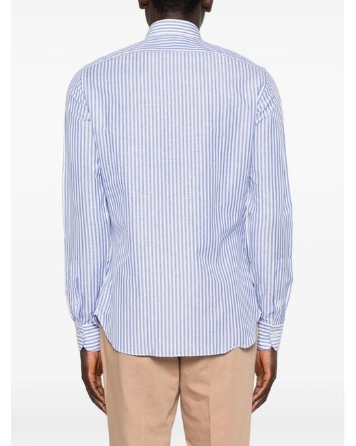 Borriello White Striped Shirt for men