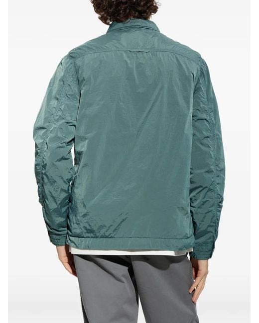 Paul Smith Green Logo-Patch Shirt Jacket for men