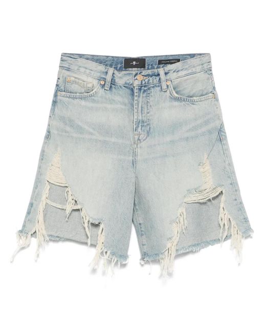 7 For All Mankind Lola デニムショーツ Blue