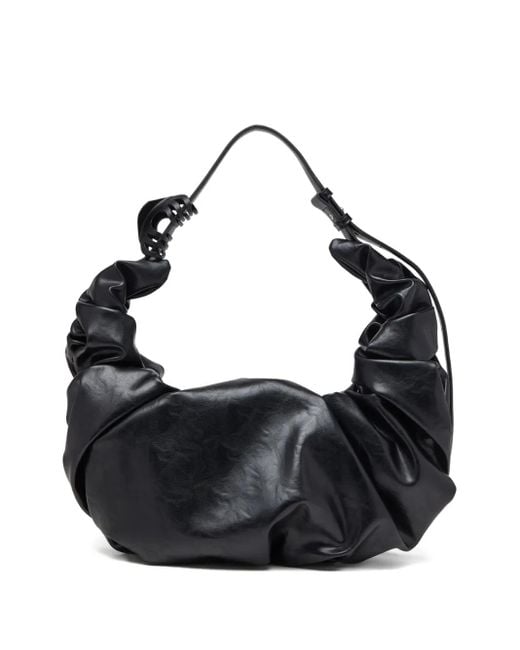 DIESEL Black Große Grab-D Schultertasche